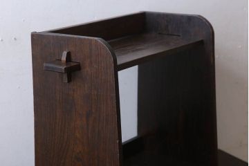 アンティーク雑貨　昭和レトロ　古い木のアンティーク本立て(2)