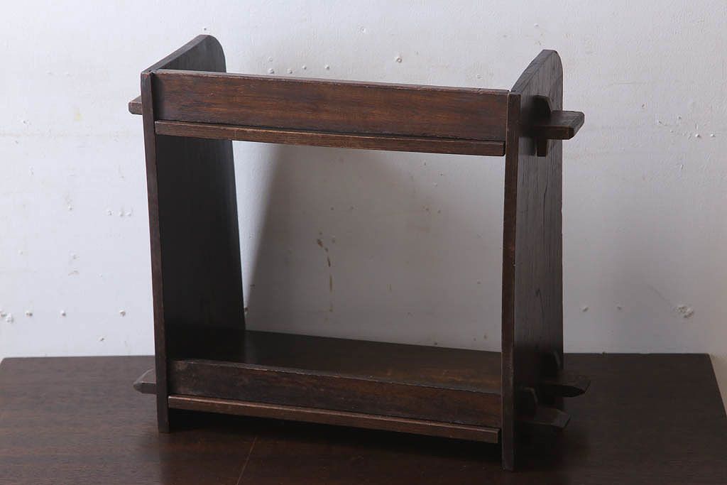 アンティーク雑貨　昭和レトロ　古い木のアンティーク本立て(2)