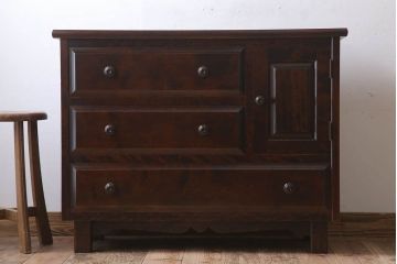 中古　北海道民芸家具　サイドボード(チェスト)