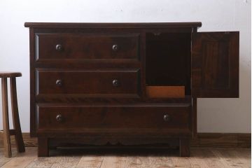 中古　北海道民芸家具　サイドボード(チェスト)