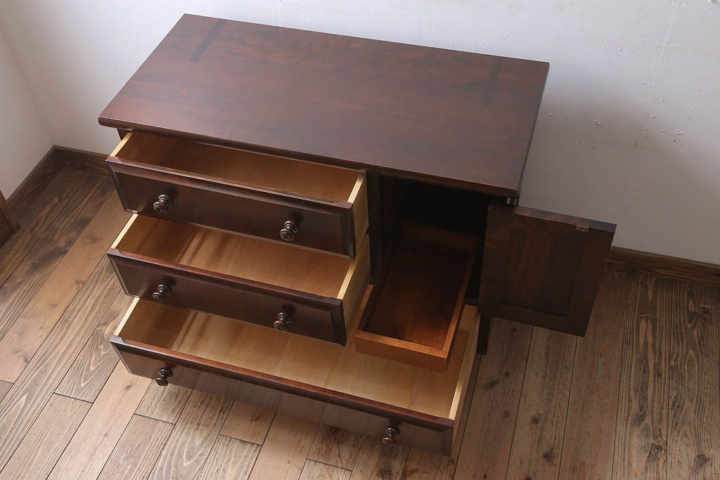 中古　北海道民芸家具　サイドボード(チェスト)