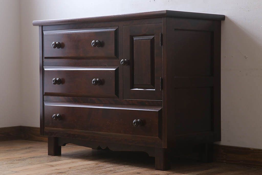 中古　北海道民芸家具　サイドボード(チェスト)