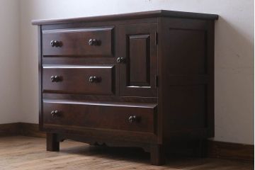 中古　北海道民芸家具　サイドボード(チェスト)