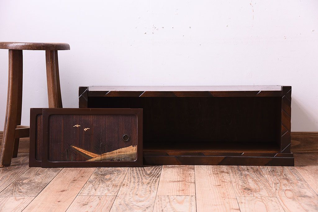 レトロ家具　置き床　置床　飾り棚　古道具　和家具　アンティーク　ヴィンテージ 楽天市場】置床 和室 置き床 和風 床の間 飾り棚 木製 サイド