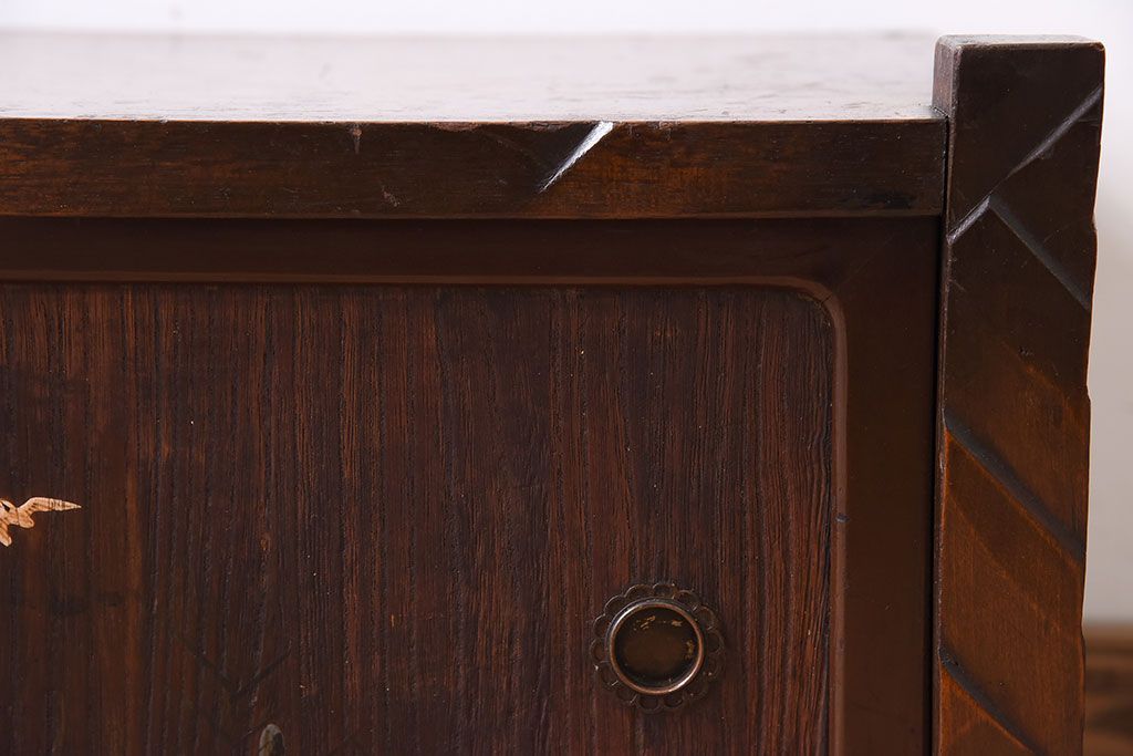 レトロ家具　昭和レトロ　小さなアンティーク置き床(置床)