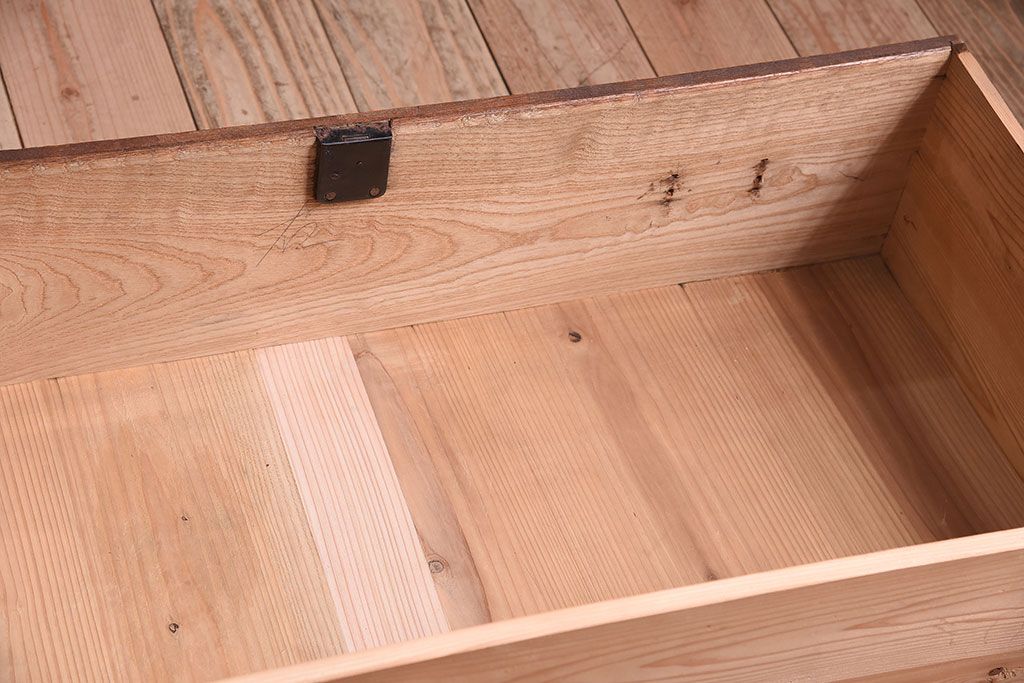 アンティーク家具　前面欅材!和製アンティークの引き出し付き収納棚