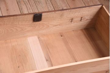 アンティーク家具　前面欅材!和製アンティークの引き出し付き収納棚