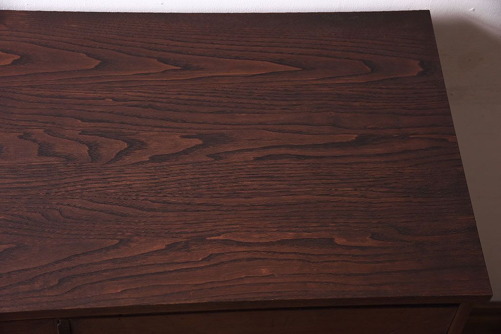 アンティーク家具　前面欅材!和製アンティークの引き出し付き収納棚