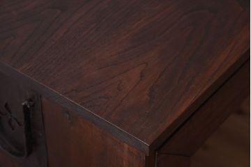 アンティーク家具　前面欅材!和製アンティークの引き出し付き収納棚