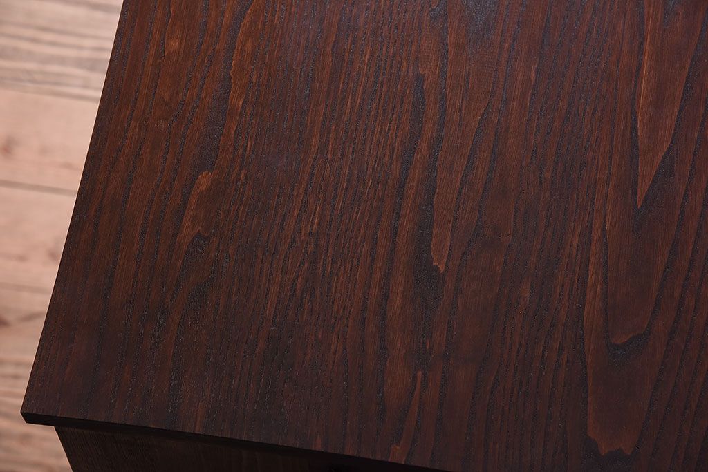 アンティーク家具　前面欅材!和製アンティークの引き出し付き収納棚