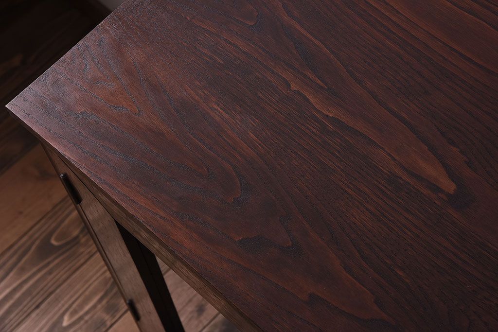 アンティーク家具　前面欅材!和製アンティークの引き出し付き収納棚