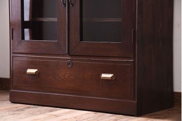 アンティーク家具　前面欅材!和製アンティークの引き出し付き収納棚