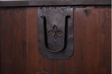 アンティーク家具　前面欅材!和製アンティークの引き出し付き収納棚