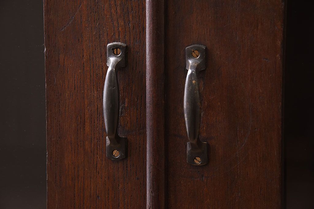 アンティーク家具　前面欅材!和製アンティークの引き出し付き収納棚