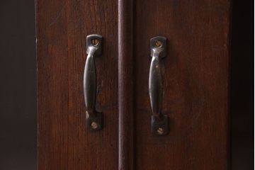 アンティーク家具　前面欅材!和製アンティークの引き出し付き収納棚