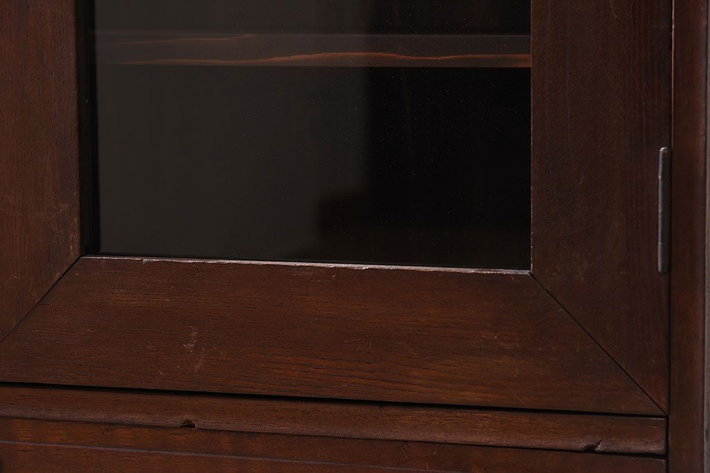 アンティーク家具　前面欅材!和製アンティークの引き出し付き収納棚