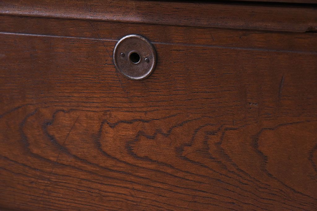 アンティーク家具　前面欅材!和製アンティークの引き出し付き収納棚