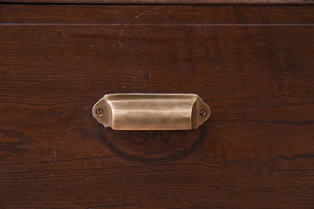 アンティーク家具　前面欅材!和製アンティークの引き出し付き収納棚