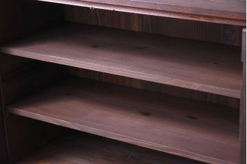 アンティーク家具　前面欅材!和製アンティークの引き出し付き収納棚