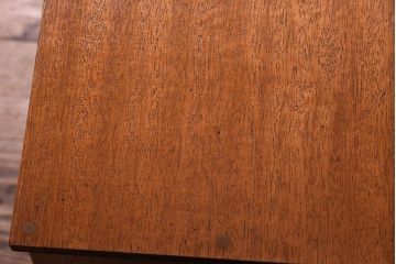 レトロ家具　昭和レトロ　古い木製のアンティーク横型書類棚(カルテケース)