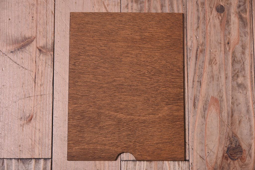 レトロ家具　昭和レトロ　古い木製のアンティーク横型書類棚(カルテケース)