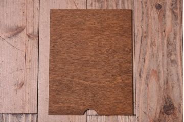 レトロ家具　昭和レトロ　古い木製のアンティーク横型書類棚(カルテケース)