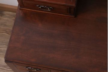アンティーク家具　大正ロマン　高級品　古いカバ材製の和製アンティークドレッサー