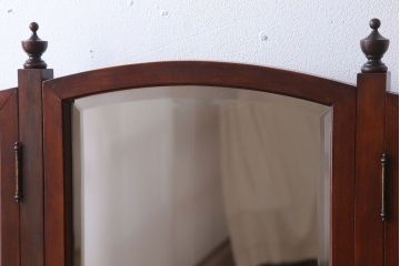 アンティーク家具　大正ロマン　高級品　古いカバ材製の和製アンティークドレッサー