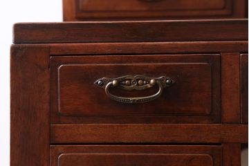 アンティーク家具　大正ロマン　高級品　古いカバ材製の和製アンティークドレッサー