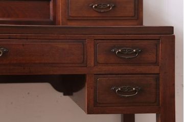 アンティーク家具　大正ロマン　高級品　古いカバ材製の和製アンティークドレッサー
