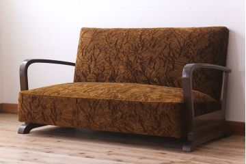アンティーク家具　2人掛けアンティークアームソファ