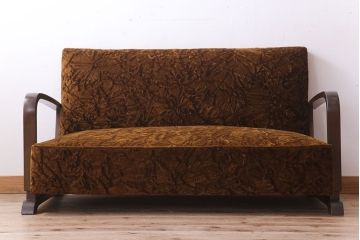 アンティーク家具　2人掛けアンティークアームソファ