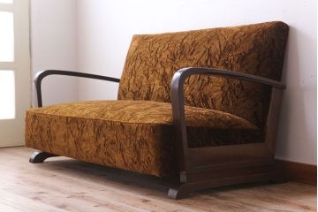 アンティーク家具　2人掛けアンティークアームソファ