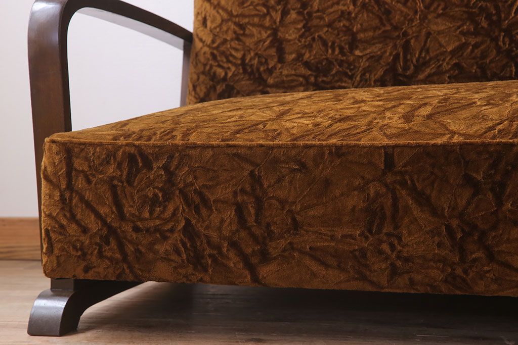 アンティーク家具　2人掛けアンティークアームソファ