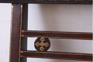 アンティーク家具　イギリス　MAITLAND-SMITH(メートランドスミス)　革張り　ステップチェア
