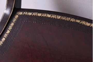 アンティーク家具　イギリス　MAITLAND-SMITH(メートランドスミス)　革張り　ステップチェア