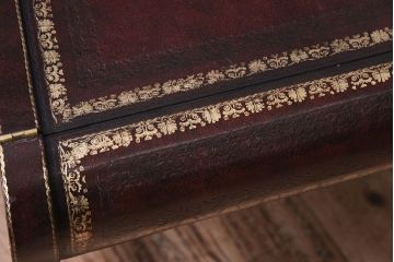アンティーク家具　イギリス　MAITLAND-SMITH(メートランドスミス)　革張り　ステップチェア