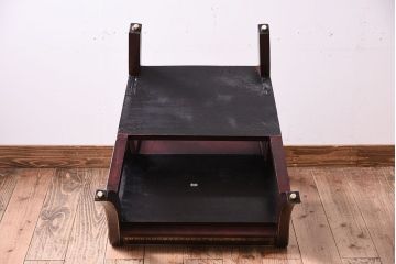 アンティーク家具　イギリス　MAITLAND-SMITH(メートランドスミス)　革張り　ステップチェア