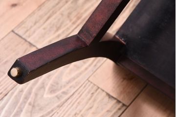 アンティーク家具　イギリス　MAITLAND-SMITH(メートランドスミス)　革張り　ステップチェア