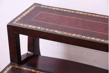 アンティーク家具　イギリス　MAITLAND-SMITH(メートランドスミス)　革張り　ステップチェア