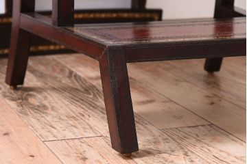 アンティーク家具　イギリス　MAITLAND-SMITH(メートランドスミス)　革張り　ステップチェア