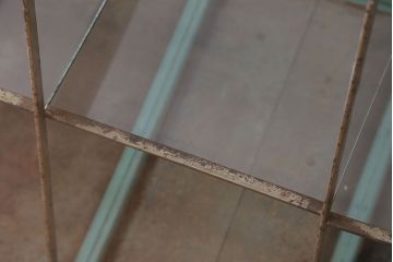 レトロ家具　アンティークペイント　昭和レトロな商店のガラスケース(ショーケース)