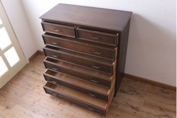中古　高級品!永田良介商店製　優雅な整理タンス(チェスト)