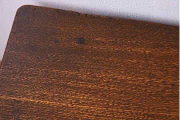 レトロ家具　古い木製のレトロでシンプルなアンティーク文机(1)