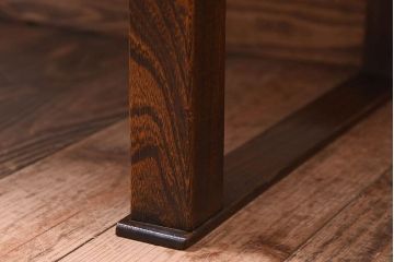 レトロ家具　古い木製のレトロでシンプルなアンティーク文机(1)