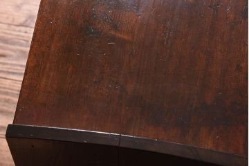 レトロ家具　古い木製のレトロでシンプルなアンティーク文机(2)