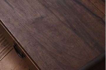 アンティーク家具　高級品　黒柿材!古い木製のシンプルなアンティーク文机