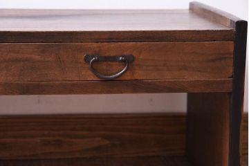 アンティーク家具　高級品　黒柿材!古い木製のシンプルなアンティーク文机