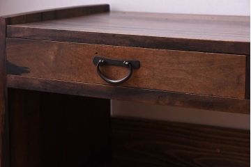 アンティーク家具　高級品　黒柿材!古い木製のシンプルなアンティーク文机