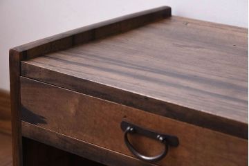 アンティーク家具　高級品　黒柿材!古い木製のシンプルなアンティーク文机
